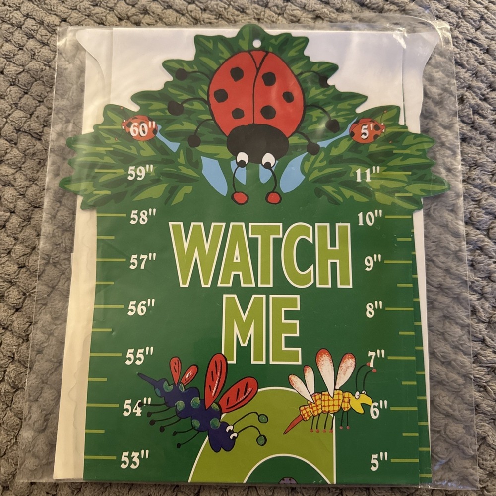 Vintage Child  Bug Growth Chart (Paper )Watch Me Grow